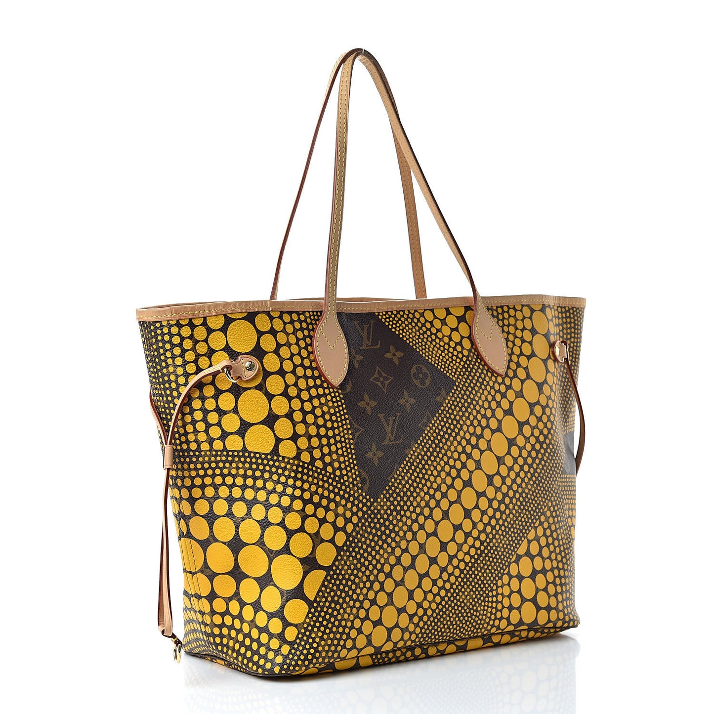 Monogram Kusama Waves Neverfull MM Yellow