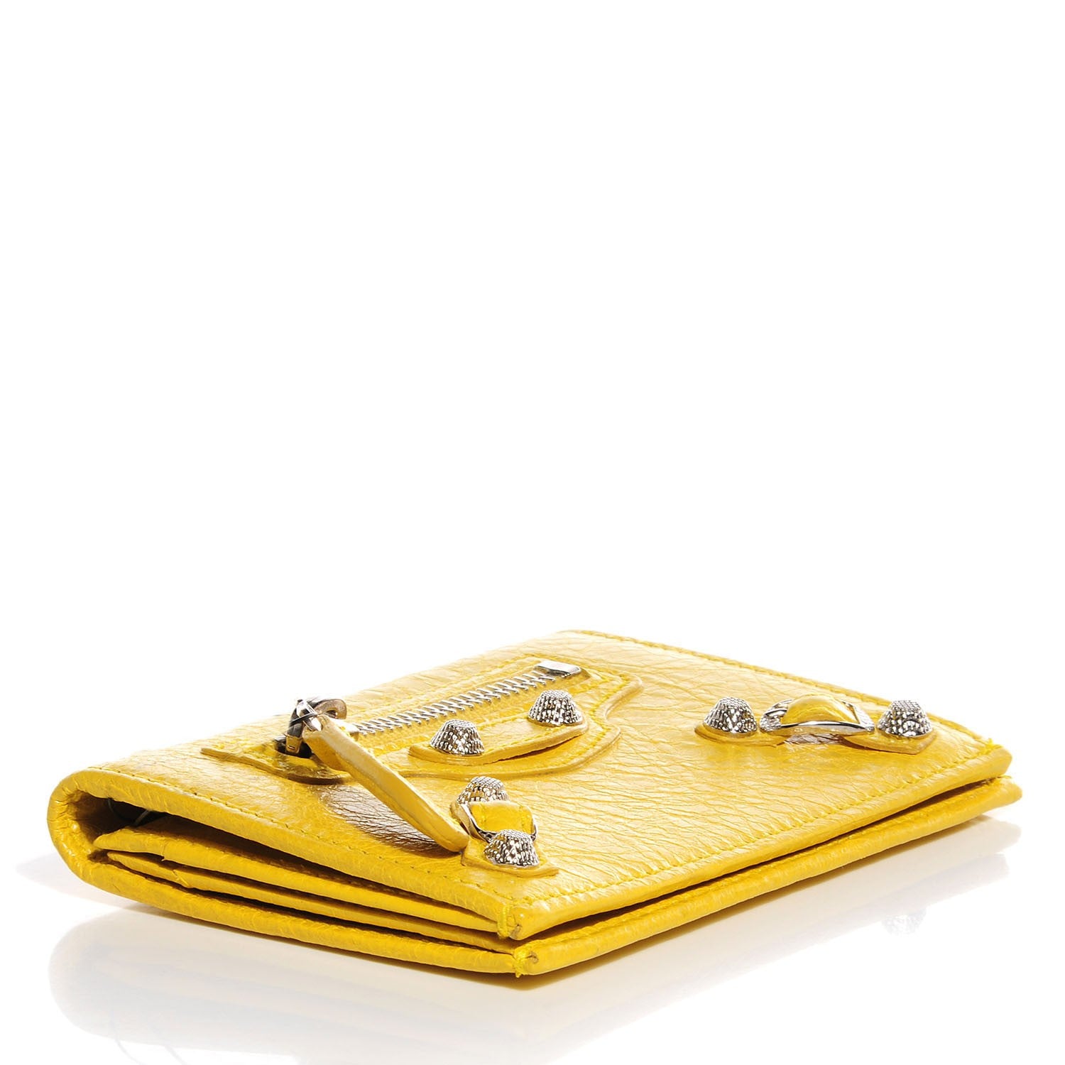 Balenciaga Agneau Giant 12 Silver Hardware Card Case Curry 4 of 9