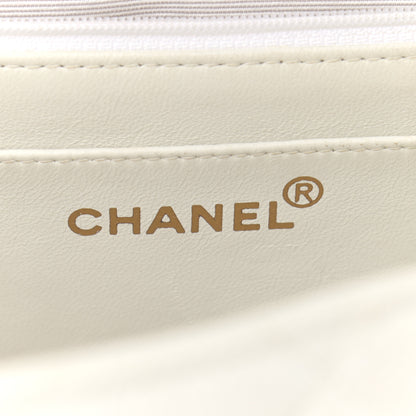 Chanel Caviar Quilted XL Jumbo Single Flap White 6 of 16