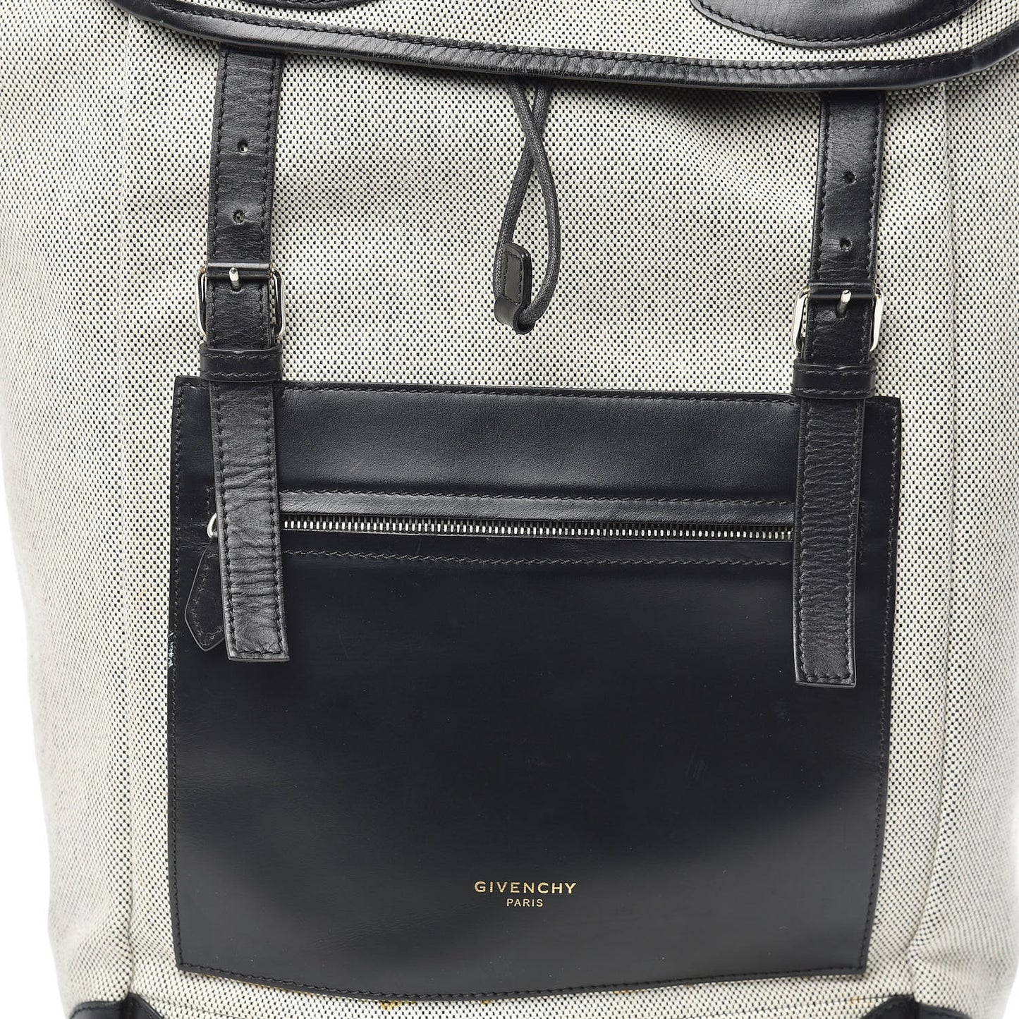 Canvas Calfskin Rider Backpack Black