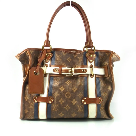Monogram Rayures Tisse Sac GM Blue