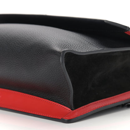 Christian Louboutin Calfskin Loubiblues Paris Clutch Bag Black Multi 9 of 12