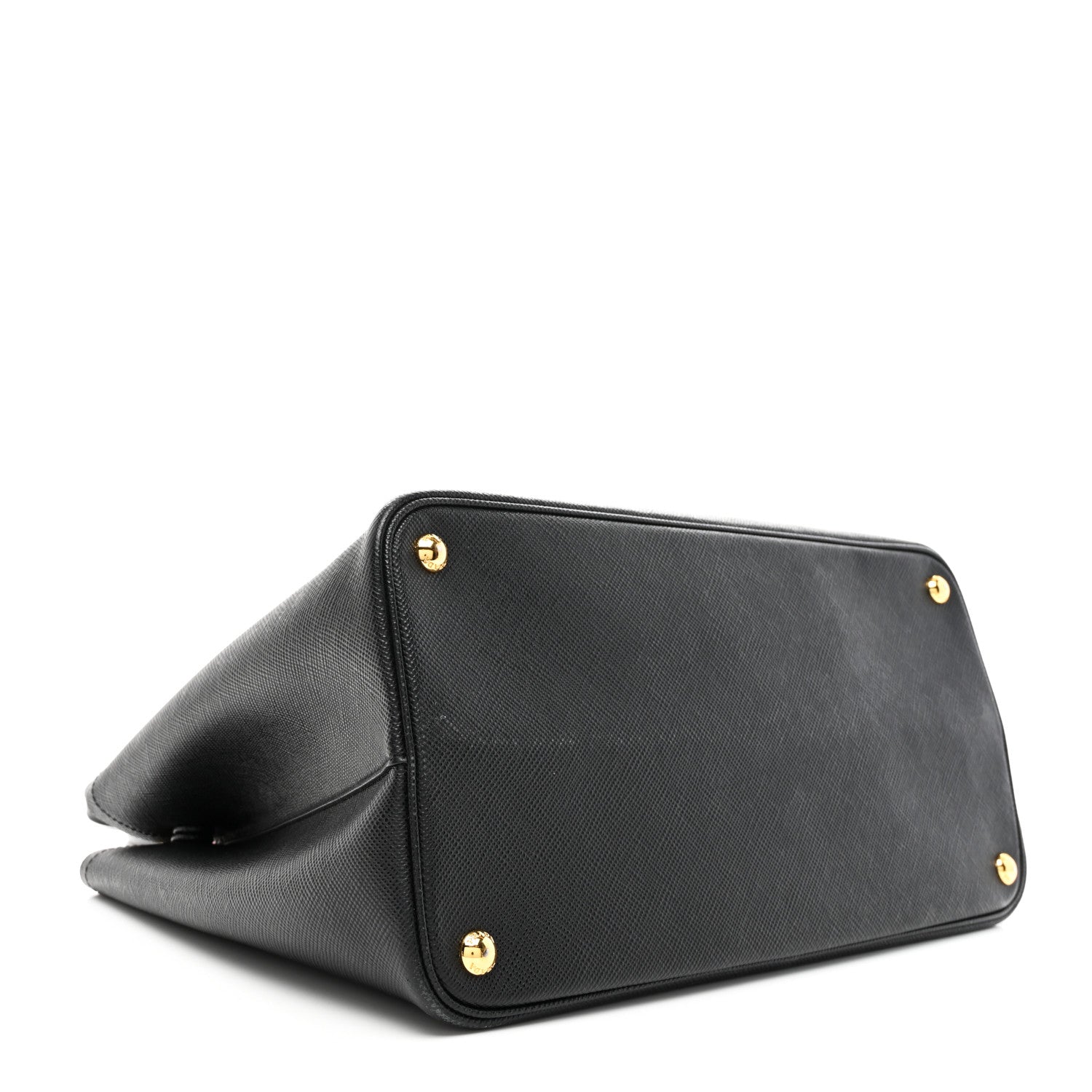 Prada Saffiano Cuir Medium Double Bag Black Fuoco 4 of 14