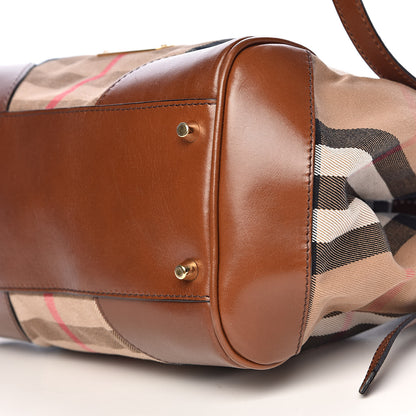 Burberry House Check Small Canterbury Tote Dark Tan 10 of 11