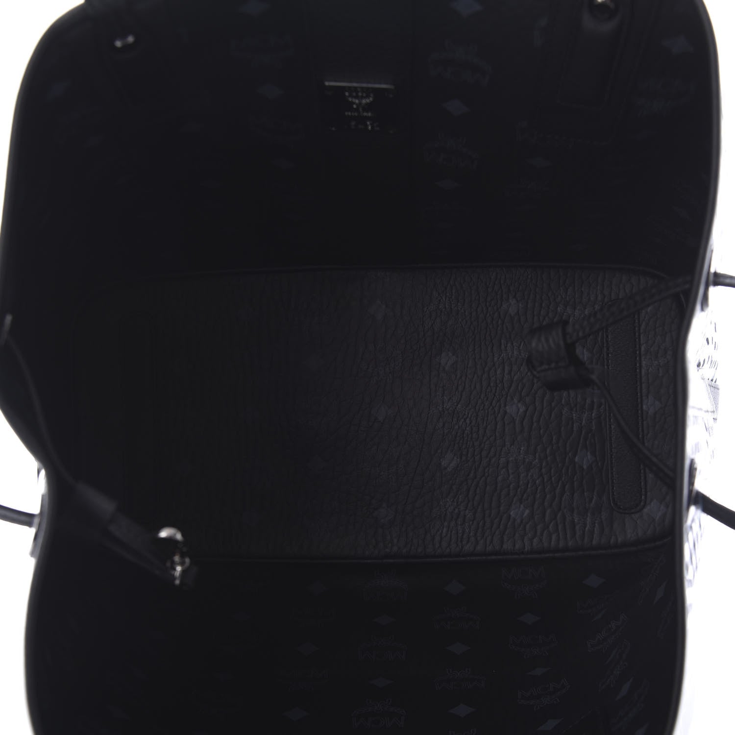 MCM Visetos Medium Liz Reversible Shopper Tote Black 12 of 15