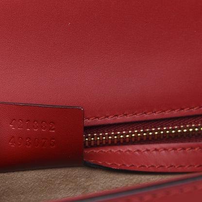 Gucci Calfskin Small Sylvie Shoulder Bag Hibiscus Red 7 of 11