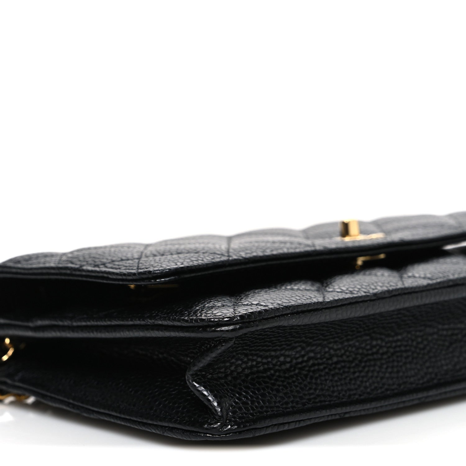 Chanel Caviar Quilted CC Turnlock Wallet On Chain WOC Black 10 of 12