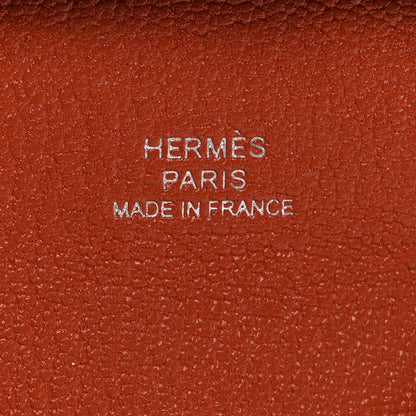 Hermes Chevre Mysore Bastia Verso Coin Purse Bleu Frida Cuivre 5 of 7