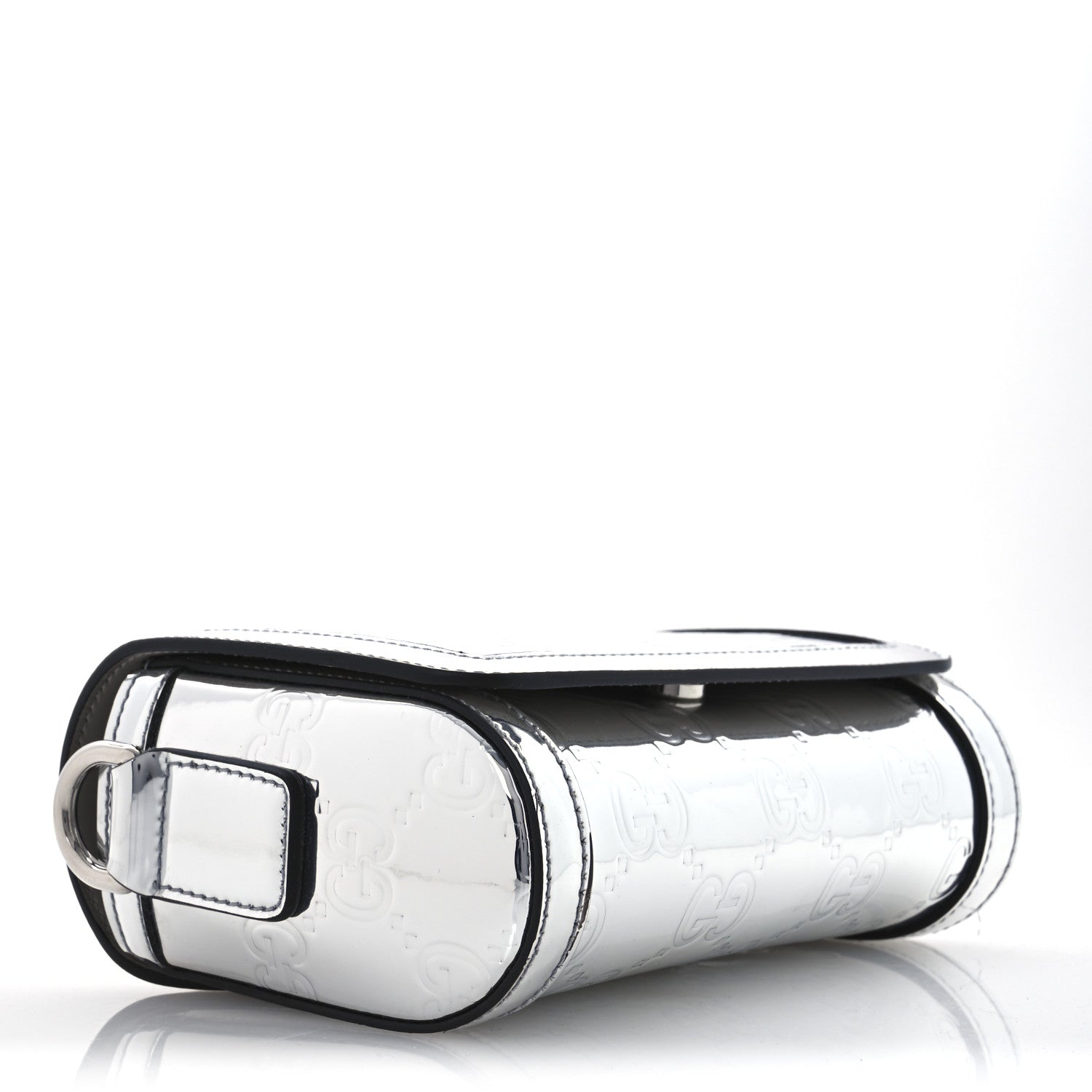 Gucci Guccissima Mirror Effect Mini Crossbody Silver Sphinx 4 of 14