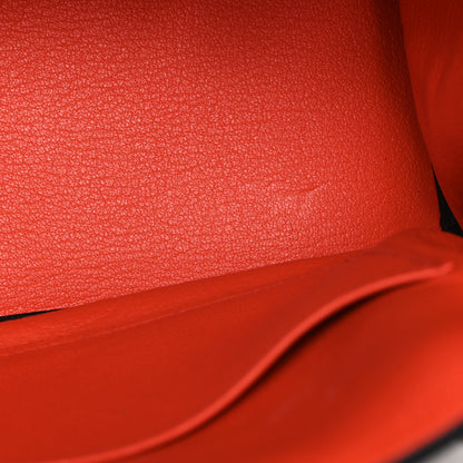 Hermes Togo Birkin Verso 30 Bleu Nuit Orange Poppy 11 of 12