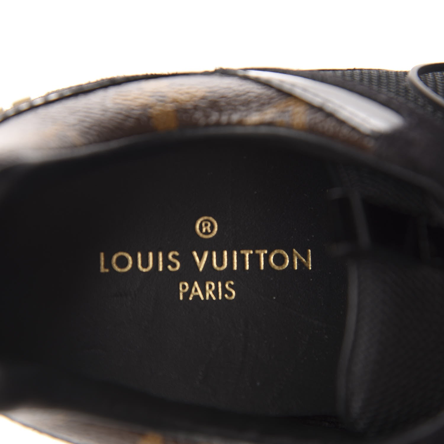 Louis Vuitton Suede Monogram Run Away Sneakers 36 Black 8 of 9
