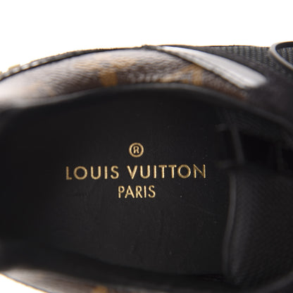 Louis Vuitton Suede Monogram Run Away Sneakers 36 Black 8 of 9