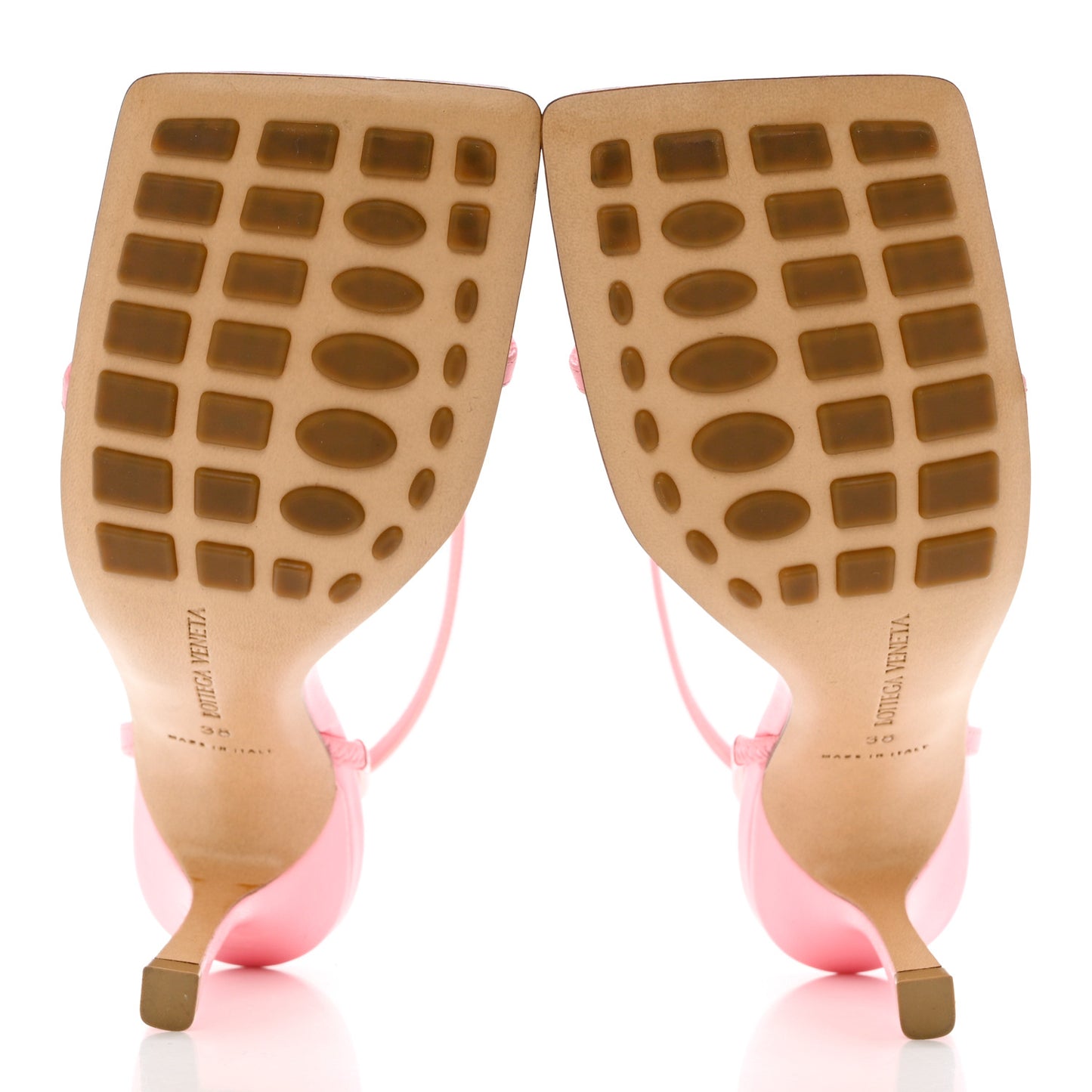 Lambskin Studded Stretch Multi Strap 90mm Sandals 38 Blossom