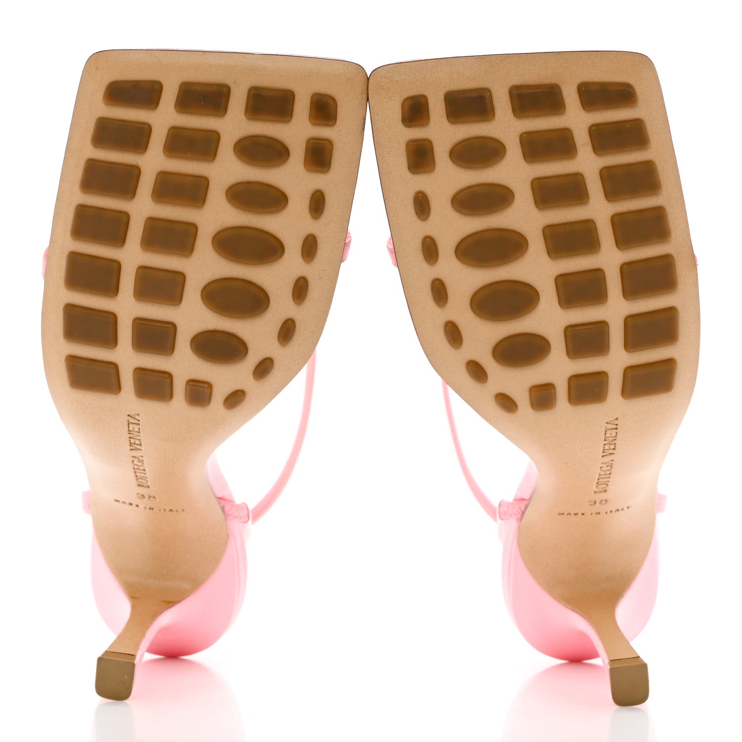 Bottega Veneta Lambskin Studded Stretch Multi Strap 90mm Sandals 38 Blossom 5 of 9
