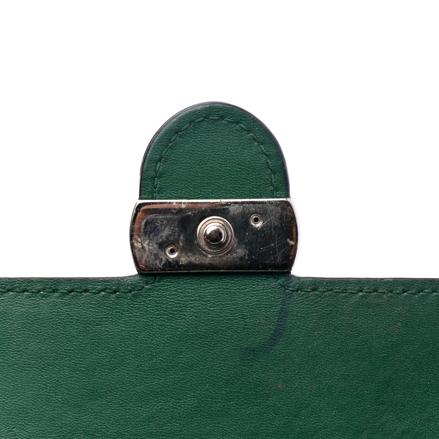 Gucci Shade Lux Calfskin Interlocking G Continental Wallet Turtle Green 4 of 5