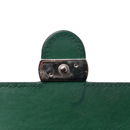 Gucci Shade Lux Calfskin Interlocking G Continental Wallet Turtle Green 4 of 5