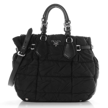 Prada Tessuto Nylon Quilted Tote Nero Black 1 of 8