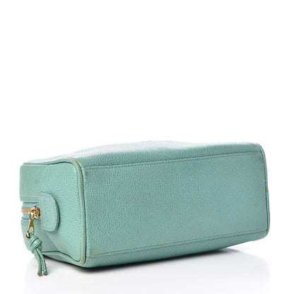 Chanel Caviar CC Large Cosmetic Case Green 4 of 16