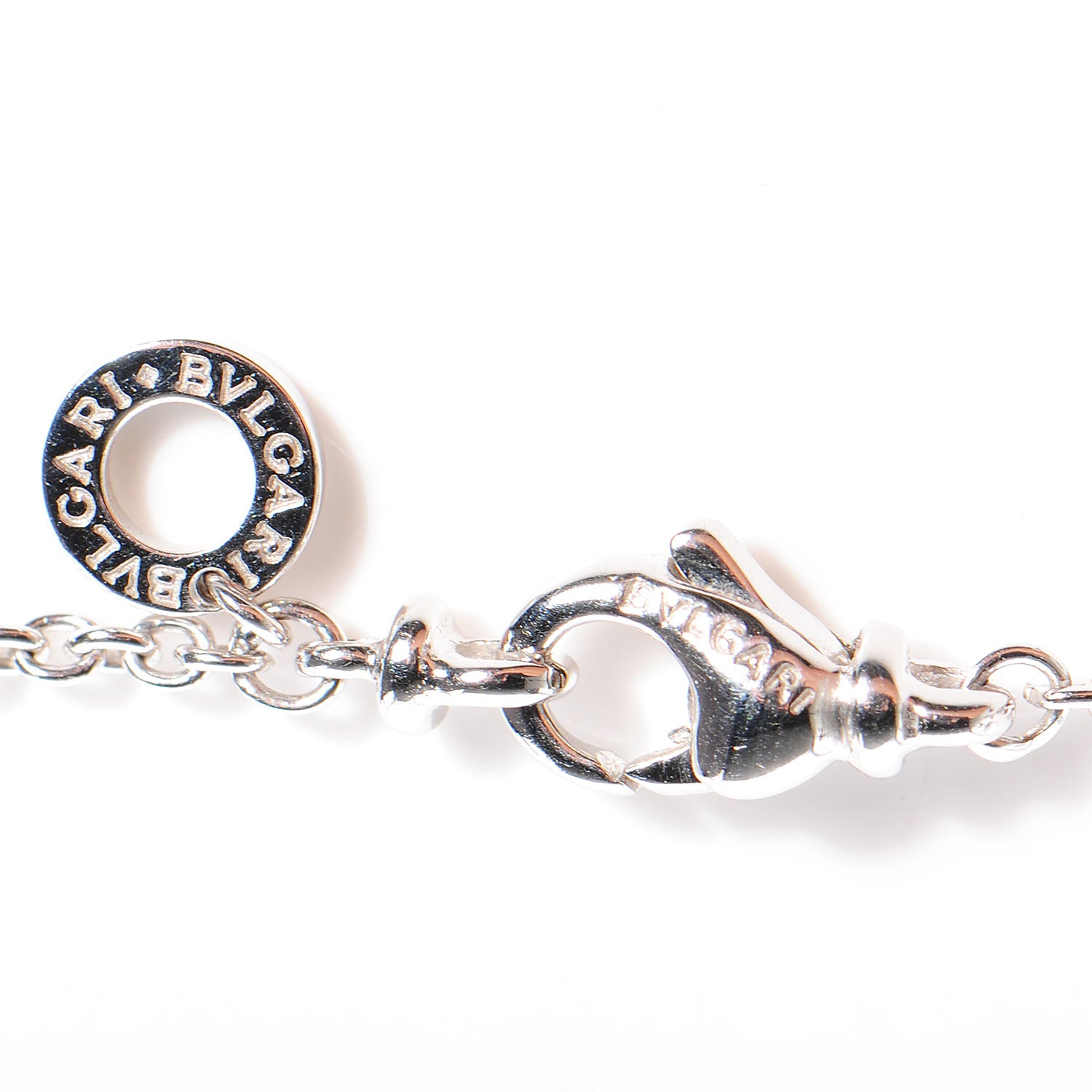 Bulgari 18K White Gold Diamond BVLGARI BVLGARI Pave Pendant Necklace 4 of 4