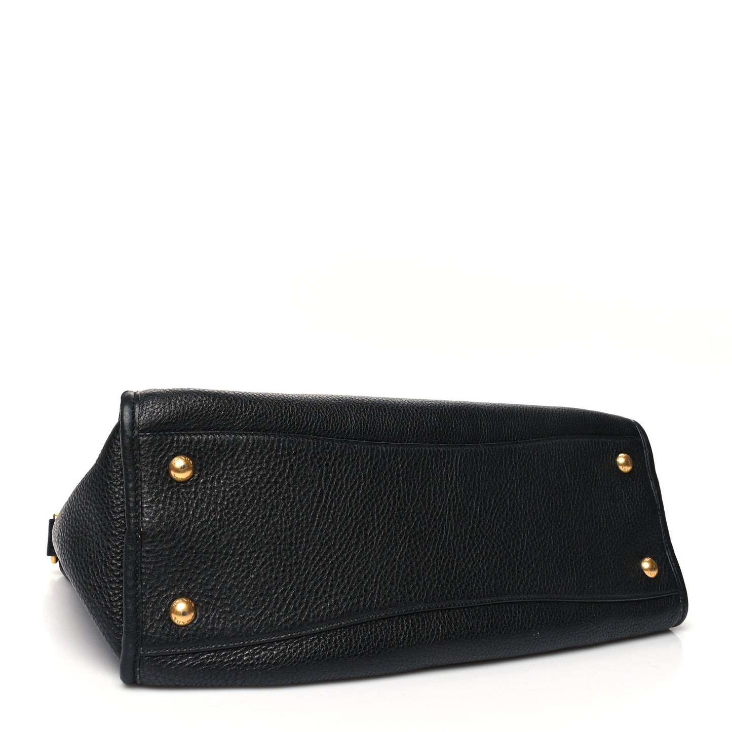 Vitello Daino Shopping Satchel Black