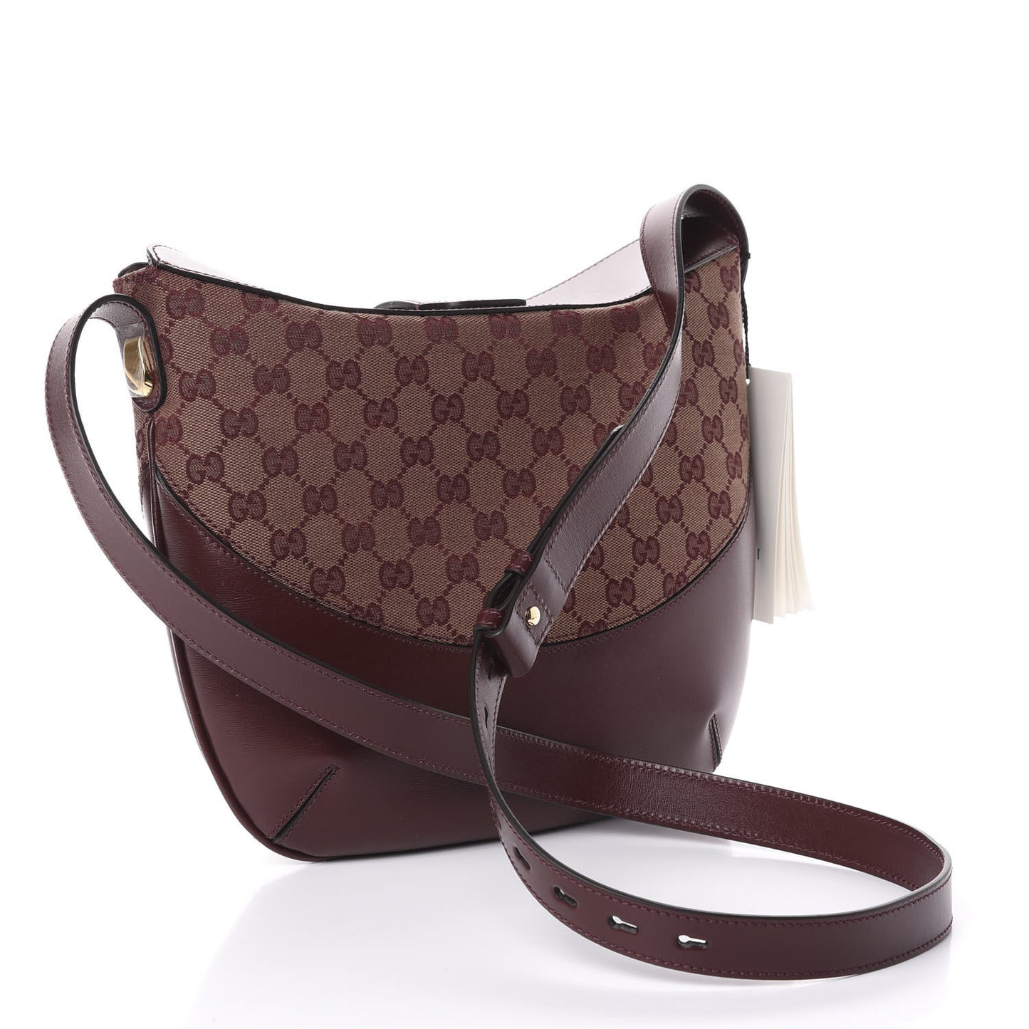 GG Monogram Calfskin Medium Arli Shoulder Bag Sahara Rubino Chardonnay