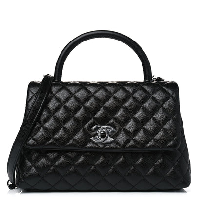 Chanel Caviar Quilted Small Coco Handle Flap So Black 1 of 4