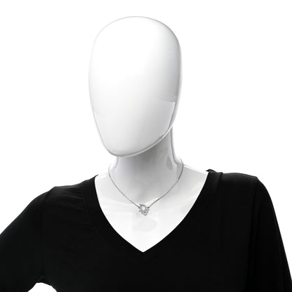 Christian Dior Crystal Logo Necklace Silver 2 of 4