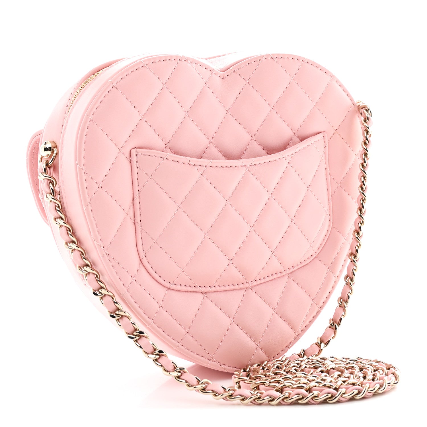 Chanel Lambskin Quilted Large CC In Love Heart Bag Light Pink 3 of 11