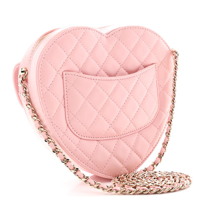 Chanel Lambskin Quilted Large CC In Love Heart Bag Light Pink 3 of 11