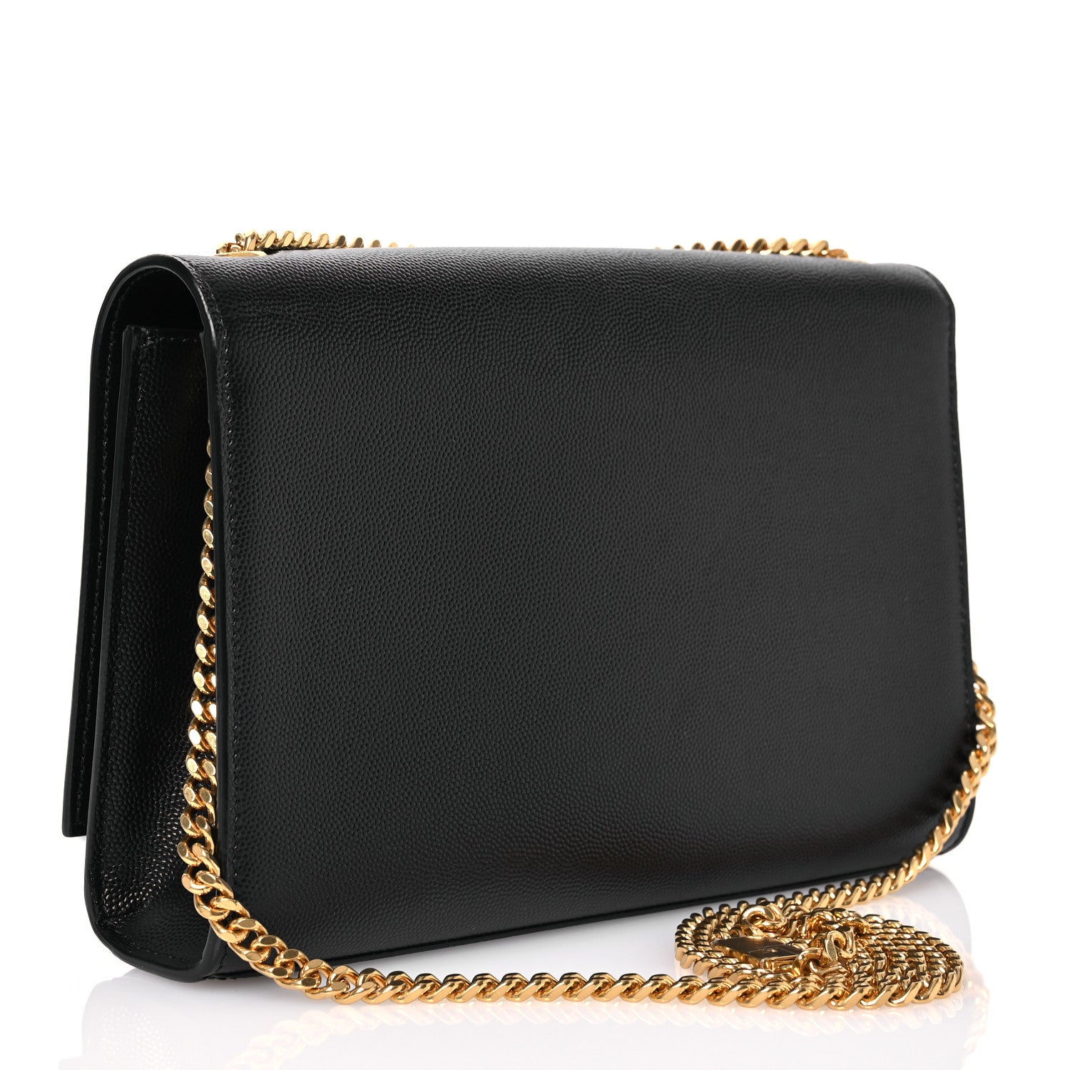 Saint Laurent Grain De Poudre Medium Classic Monogram Kate Satchel Black 3 of 13