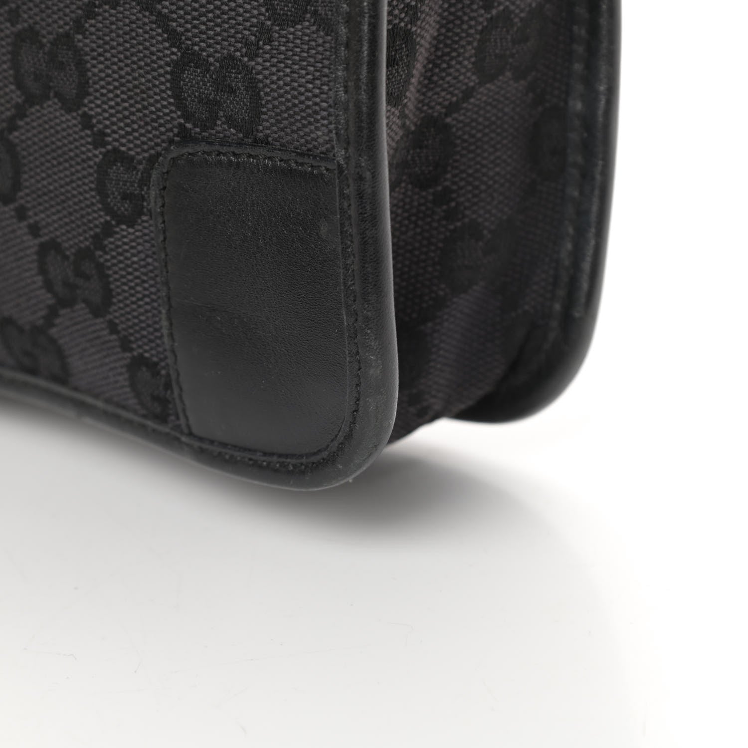Gucci Nylon Monogram Shoulder Bag Black 10 of 13