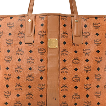 MCM Visetos Large Liz Reversible Shopper Tote Cognac 10 of 24