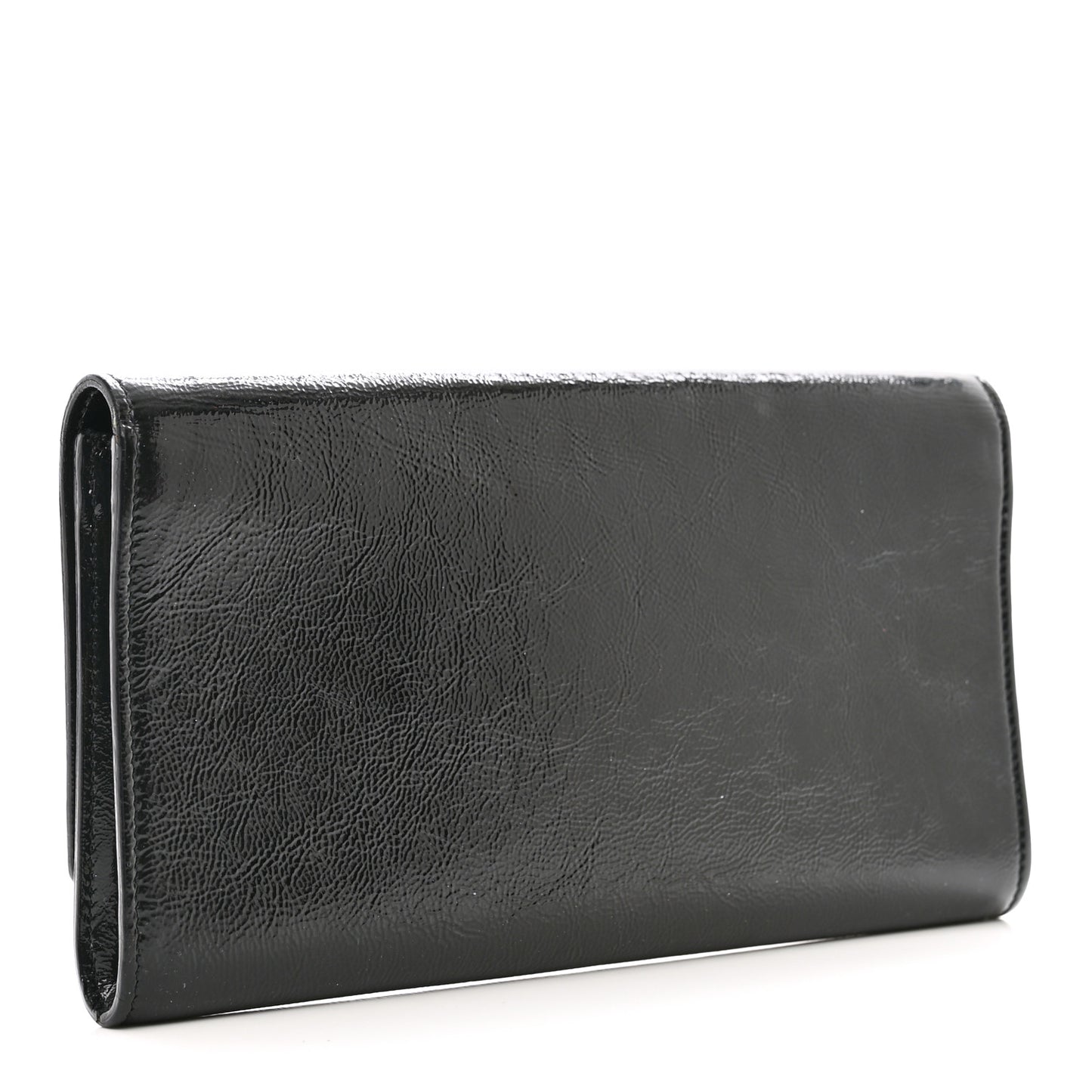 Textured Patent Monogram Small Belle De Jour Clutch Black