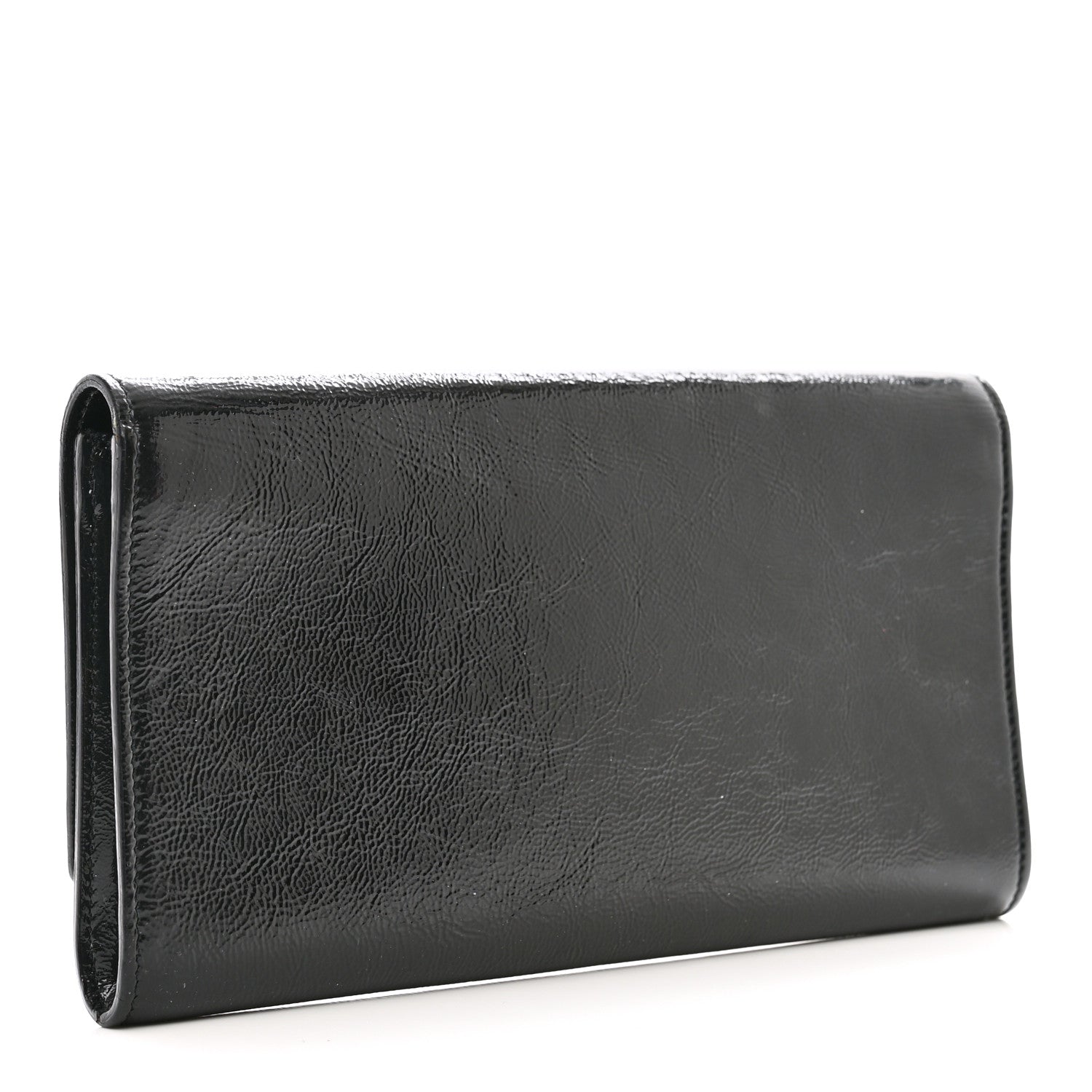 Saint Laurent Textured Patent Monogram Small Belle De Jour Clutch Black 3 of 7