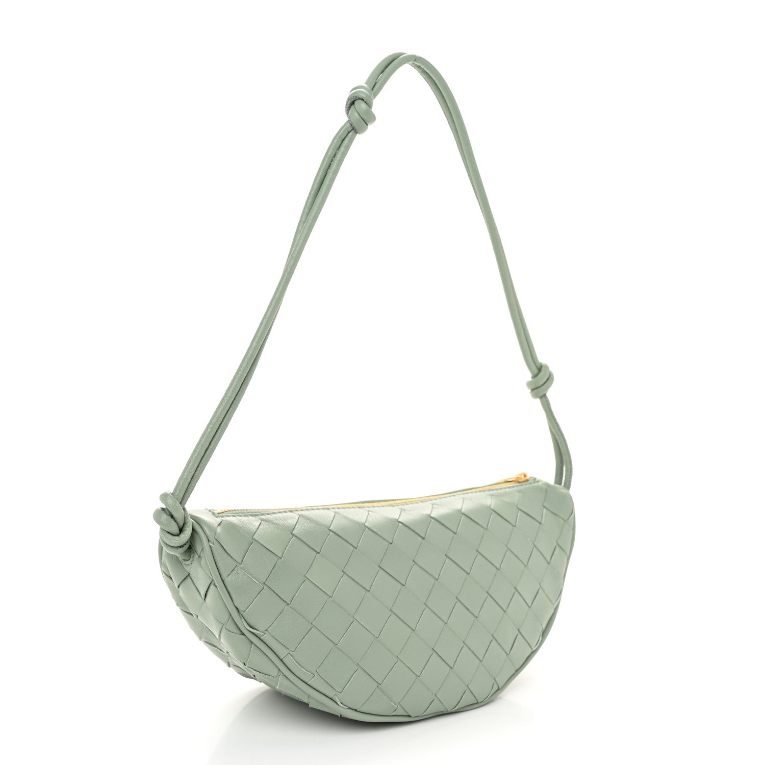 Bottega Veneta Nappa Intrecciato Half Moon Pouch On Strap Sauge 3 of 9