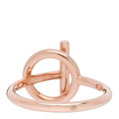Hermes 18K Rose Gold Diamond PM Echappee Ring 53 6.25 4 of 6