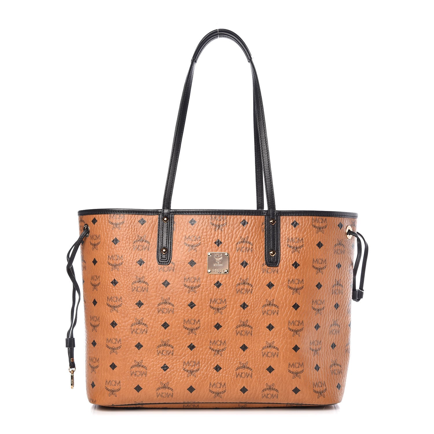 MCM Metallic Galaxy Visetos Medium Project Reversible Shopper Tote Cognac Multicolor 1 of 11
