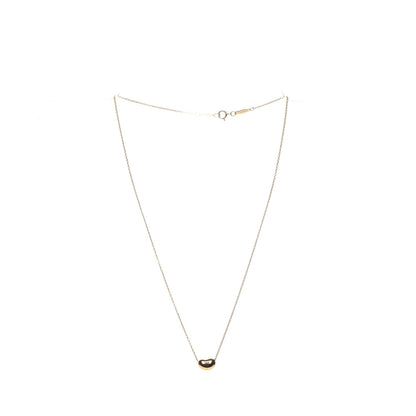 Tiffany 18K Yellow Gold 9mm Elsa Peretti Bean Pendant Necklace 3 of 6