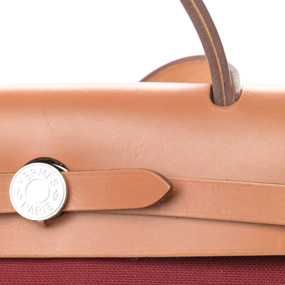 Hermes Vache Hunter Toile Herbag Zip 31 PM Rubis 13 of 14