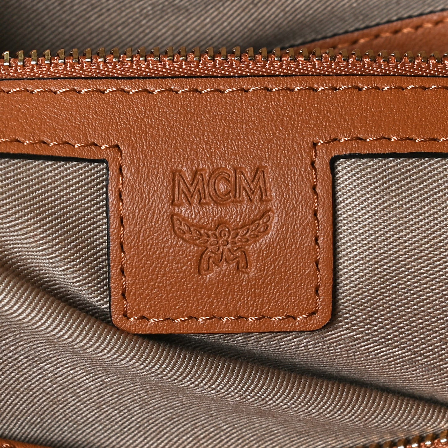 Visetos Medium Boston Bag Cognac