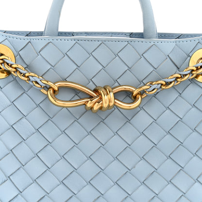 Bottega Veneta Nappa Intrecciato Small Andiamo With Chain Shoulder Bag Ice 9 of 17