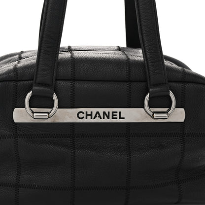 Chanel Caviar Square Stitched Bowler Black 8 of 10