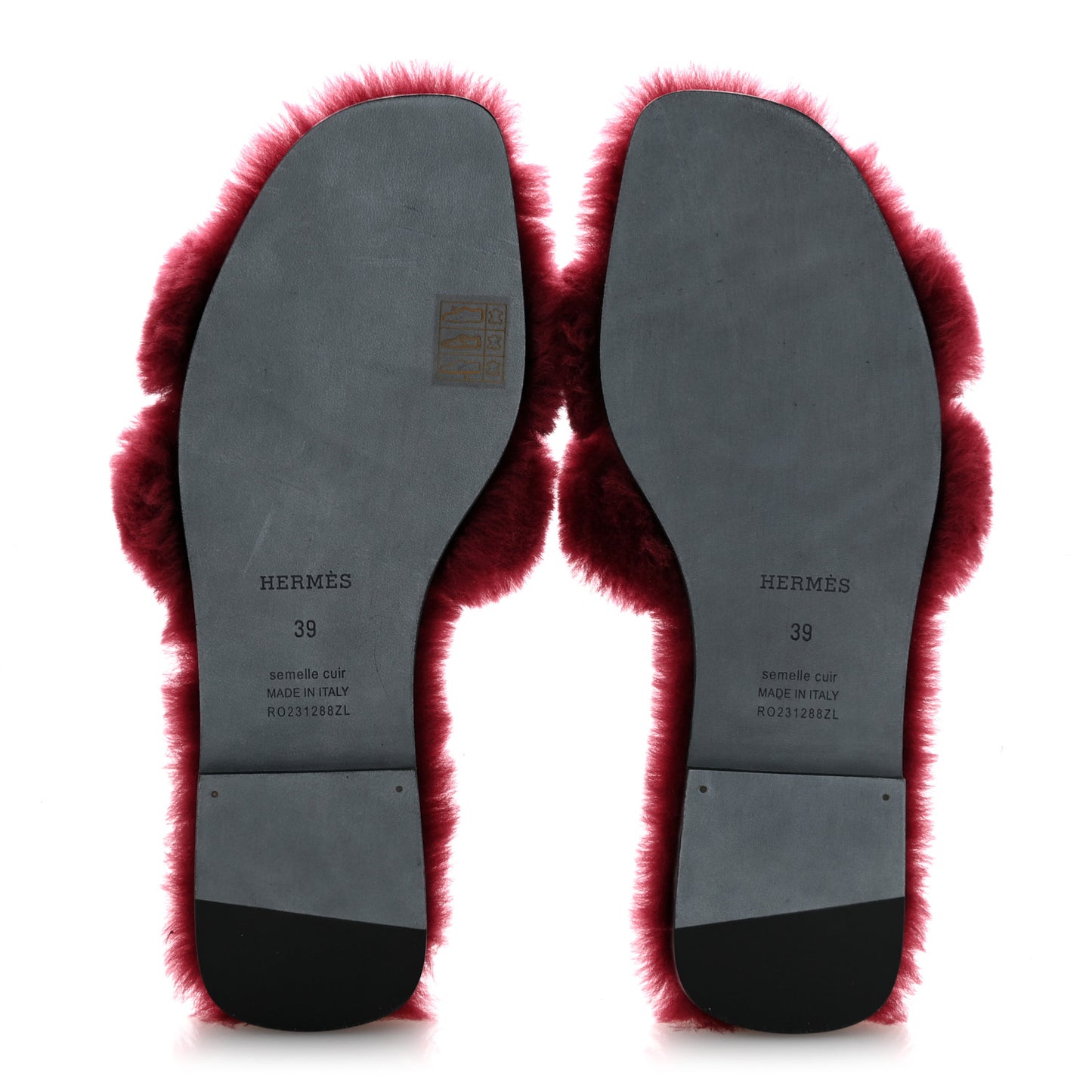Woolskin Oran Sandals 39 Rouge H