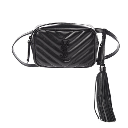 Saint Laurent Calfskin Matelasse Monogram Lou Belt Bag Black 1 of 10