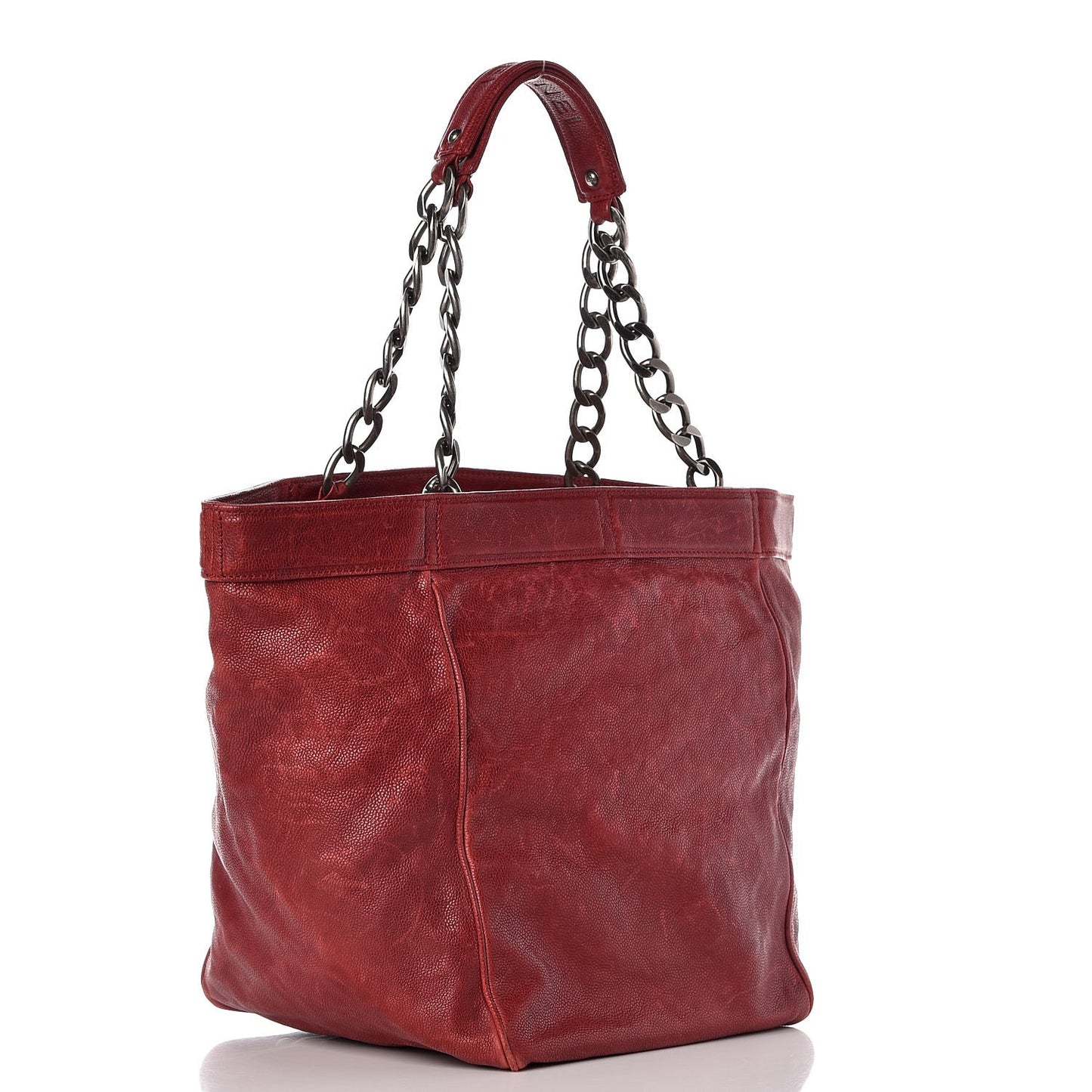 Distressed Caviar Outdoor Ligne Tote Red