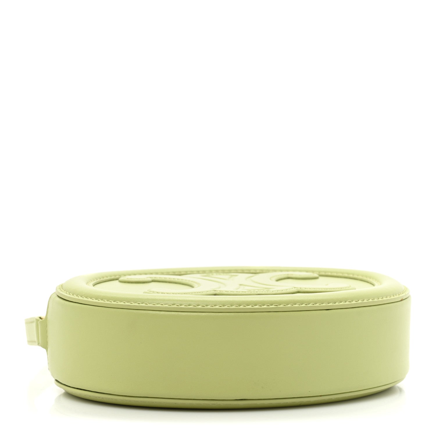 Celine Smooth Calfskin Cuir Small Triomphe Oval Purse Crossbody Light Jade 4 of 13