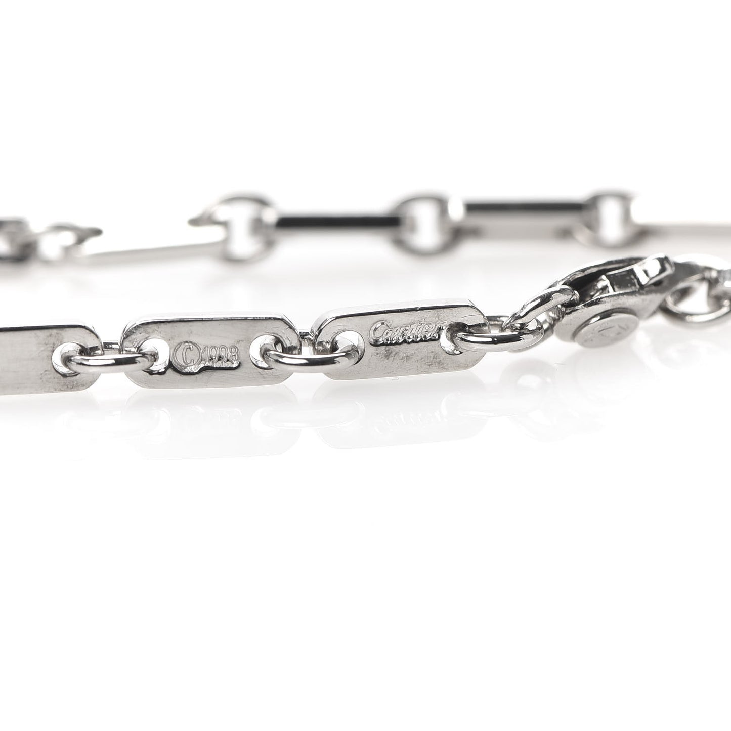 18K White Gold 3.5mm Fidelity Link Bracelet