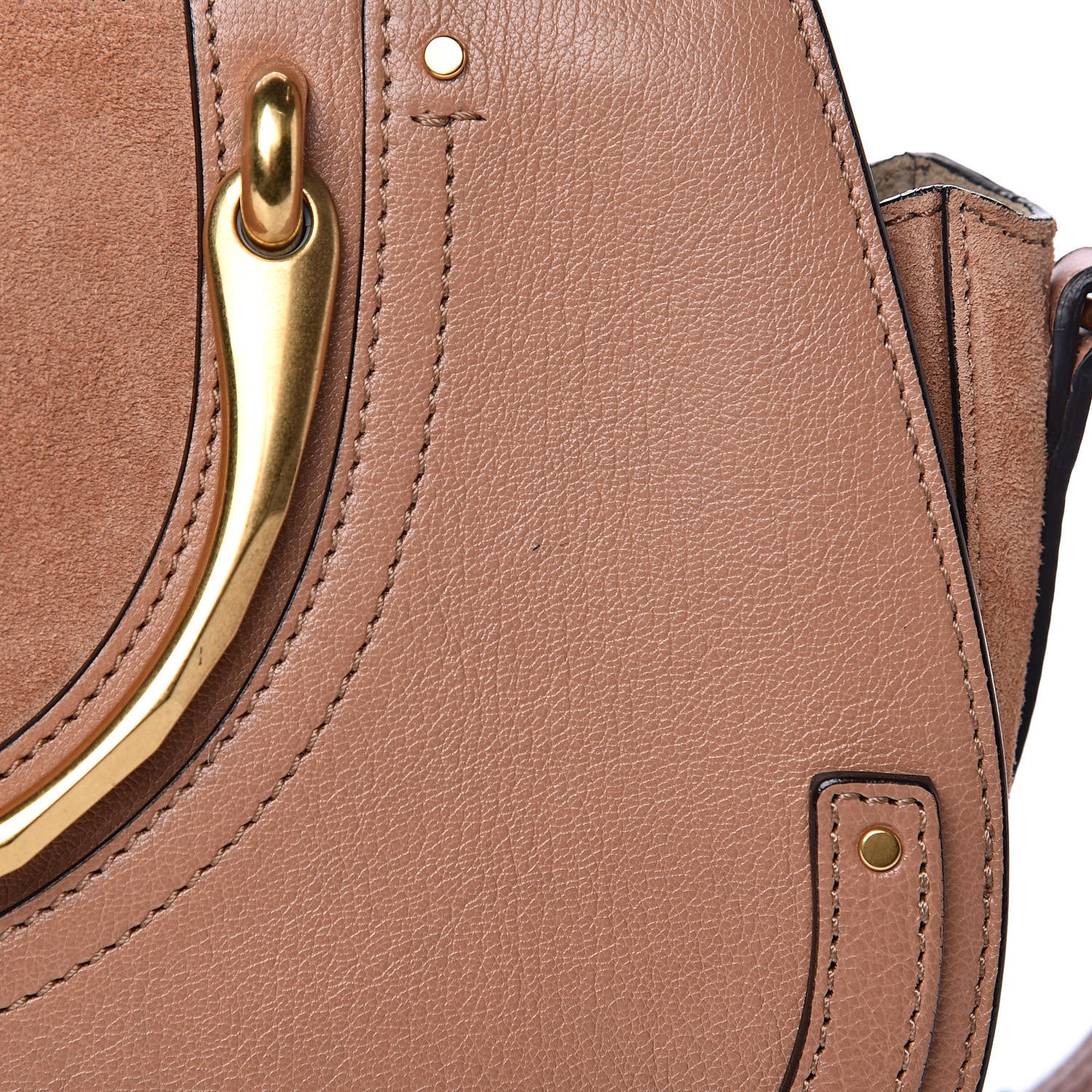 Chloe Calfskin Suede Medium Pixie Shoulder Bag Nougat 10 of 13
