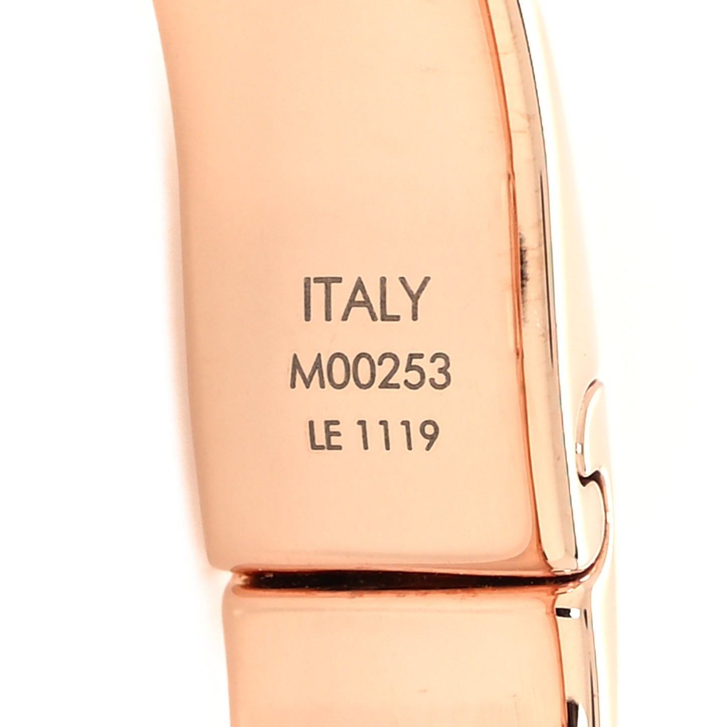 Brass Monogram Nanogram Cuff S Pink Gold