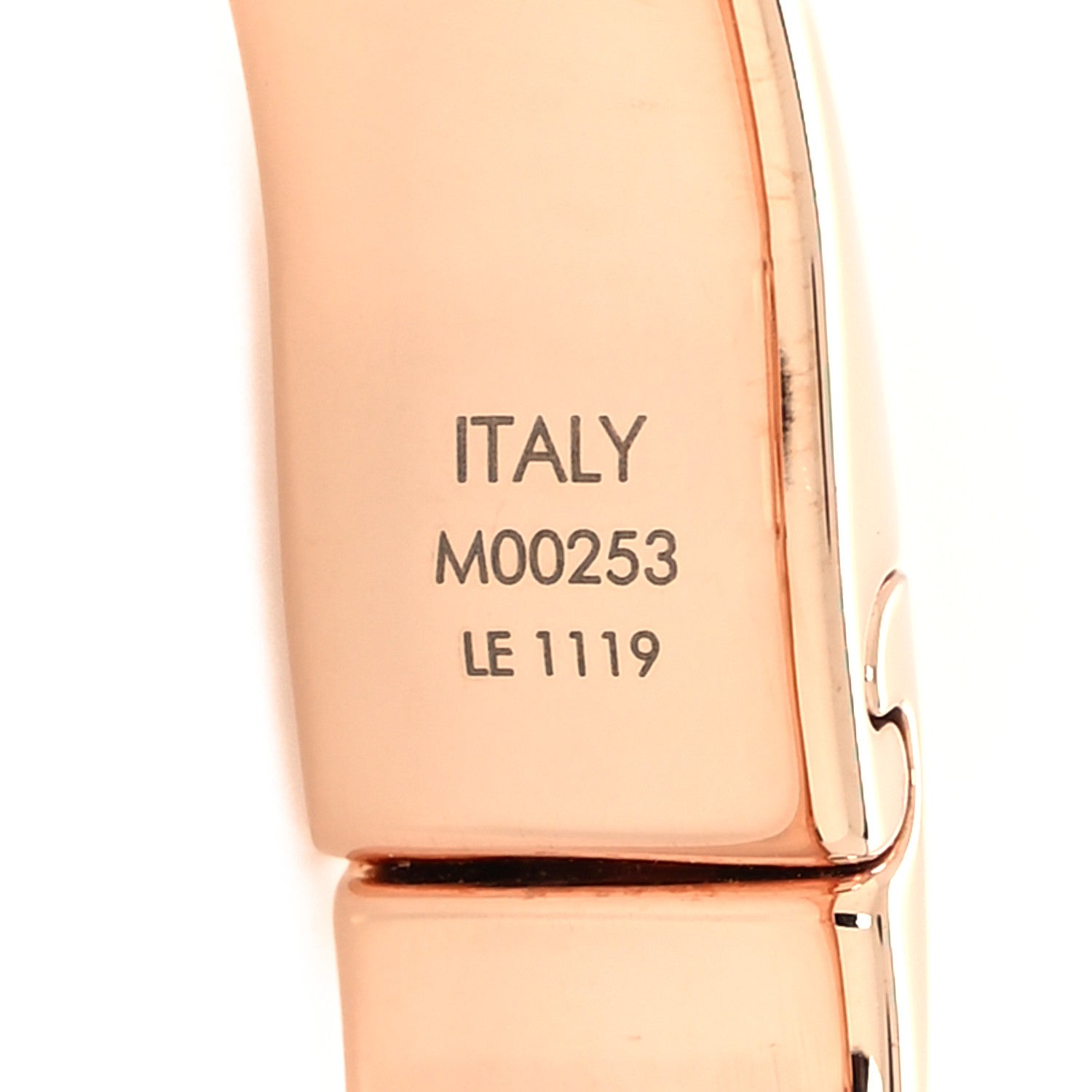 Louis Vuitton Brass Monogram Nanogram Cuff S Pink Gold 7 of 7
